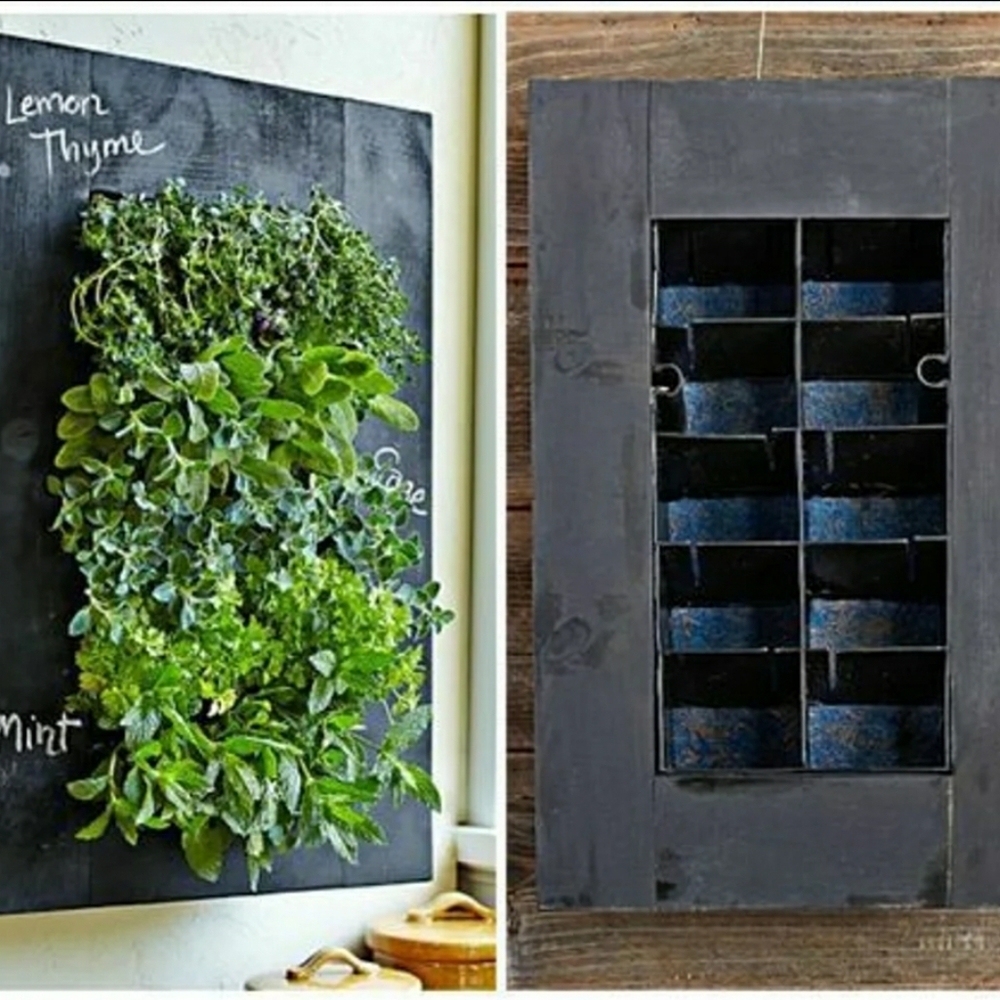 Chalkboard wall planter